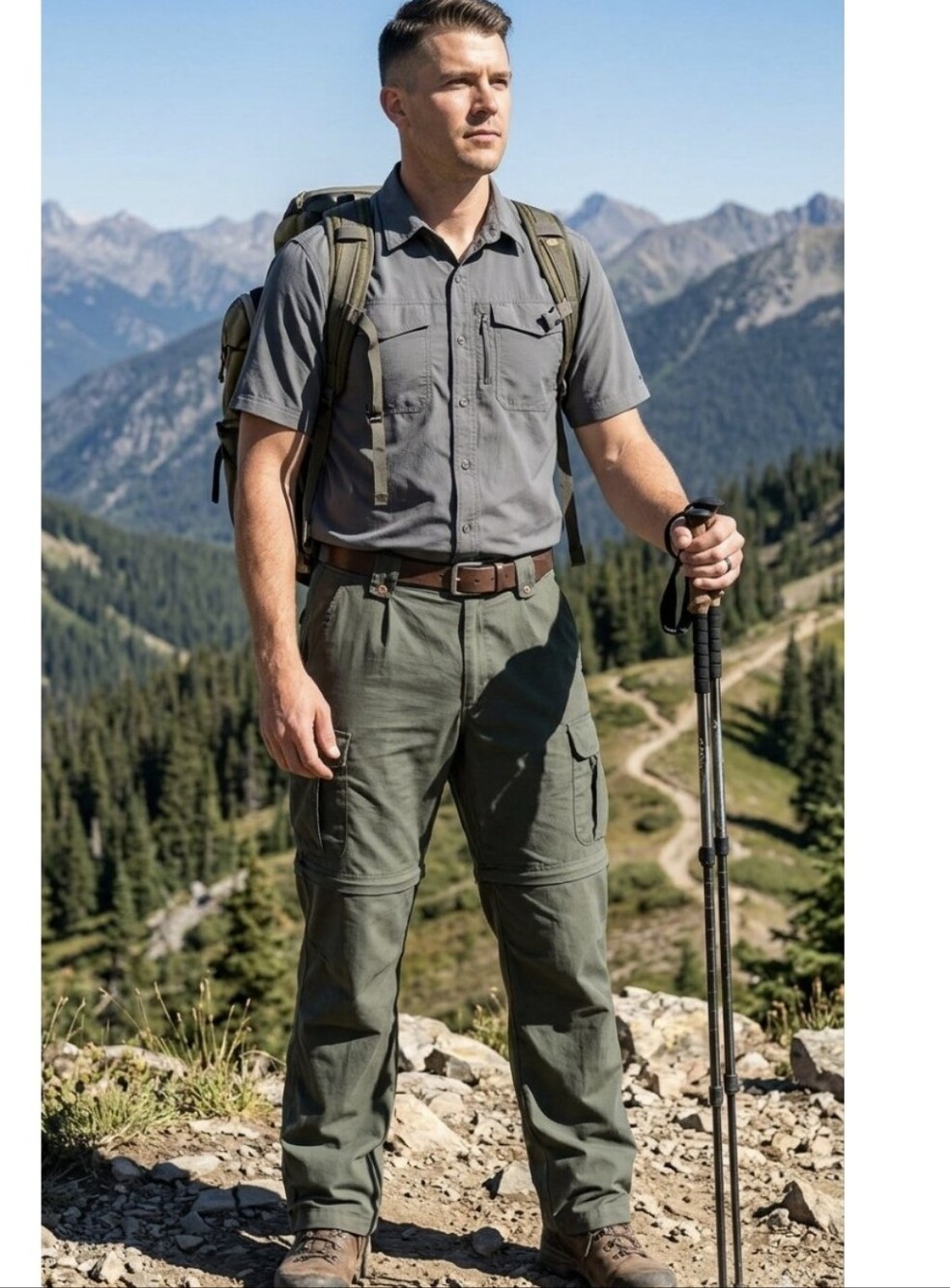 TravelSmith Olive Convertible Cargo Pants